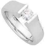 A Tension Set Round Brilliant Cut Diamond C770 white gold engagement ring.