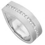 A Wide Dress Ring With One Row Set Of Diamonds C324 adorned with diamonds.