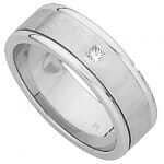 Flat Band with Diamond and Half Round Tracks C841