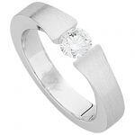 A Tension Set Round Diamond Ring C842 with a round diamond in the center.