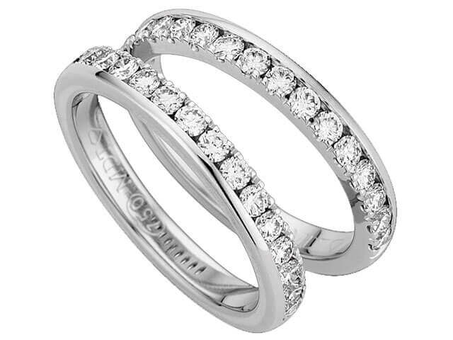 Channel Claw Diamond Wedding Rings C873