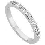 A White Gold Grain Set Diamond Band C891.