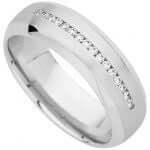Half Round Channel Set Diamonds Ring C913A