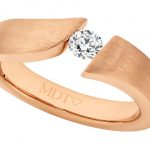 A Rose gold tension diamond flow ring C745.
