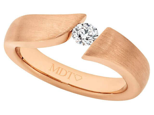 A Rose gold tension diamond flow ring C745.