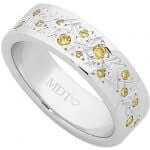 Wide Random Set Dress Ring With Yellow Diamonds C915