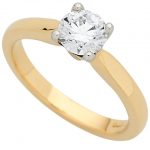 A Solitaire Round Brilliant Cut Diamond Ring C918 with a round brilliant cut diamond.