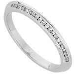 A White Gold Half Knife Edge Diamond wedding Band C937.