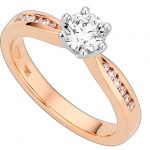 MDT DESIGN Signature Rose Gold Round White & Pink Diamond Ring C997