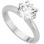 Platinum Solitaire Diamond Engagement Ring C943