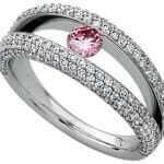 Tension Set Argyle Pink Diamond Ring C952