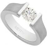 Platinum Tension Set Round 1.00ct Diamond Ring C957