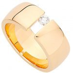A Tension Set Round Diamond Ring C432 with a Round Diamond in the center.