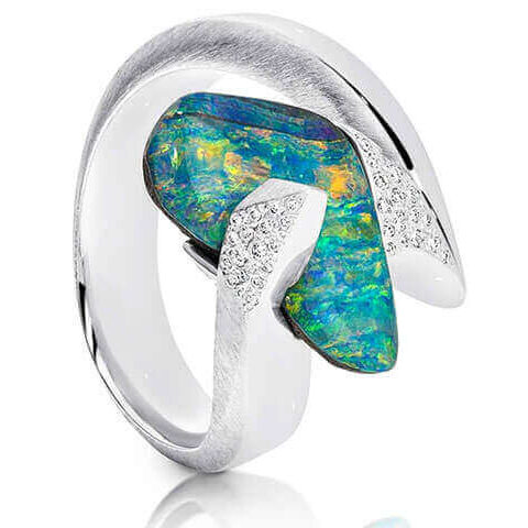 Revival -2017 jewellery design Award Entry - Boulder Opal Ring Design
