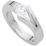 Split Tension Set Round Diamond Ring C636