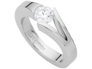 Split Tension Set Round Diamond Ring C636