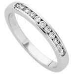 A White Gold Channel Set Diamond Band C502 with 11 x .02ct channel set diamonds.