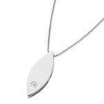 A Marquise Shaped Diamond Pendant C753 pendant with a diamond on it.
