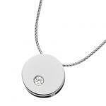 A Round Shaped Diamond Pendant C754 in white gold.