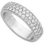 White Gold Half Round Pave Set Diamond Band C839
