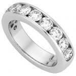 A Wide Channel Set Round Diamonds wedding Band C520 with channel set round diamonds.