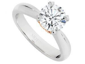 Platinum 4 Claw With Argyle Pink Diamonds C560