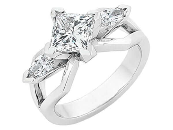 Bella -2013 Award Entrant - C4048 Diamond Engagement Ring in 14k White Gold.