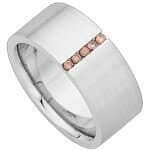 Wide Champagne Diamonds Ring C826