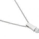 Tension set diamond necklace C1006