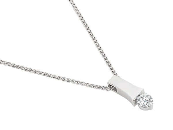 Tension set diamond necklace C1006