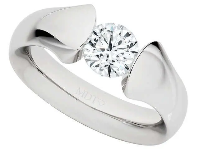 Platinum tension set engagement rings store
