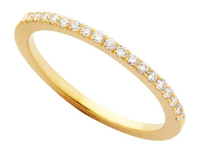 Yellow Gold Claw Set Diamond Band C571.5 featuring an eternity design.