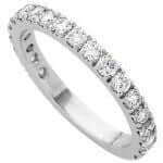 White Gold Claw Set Diamond Band C574