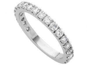White Gold Claw Set Diamond Band C574