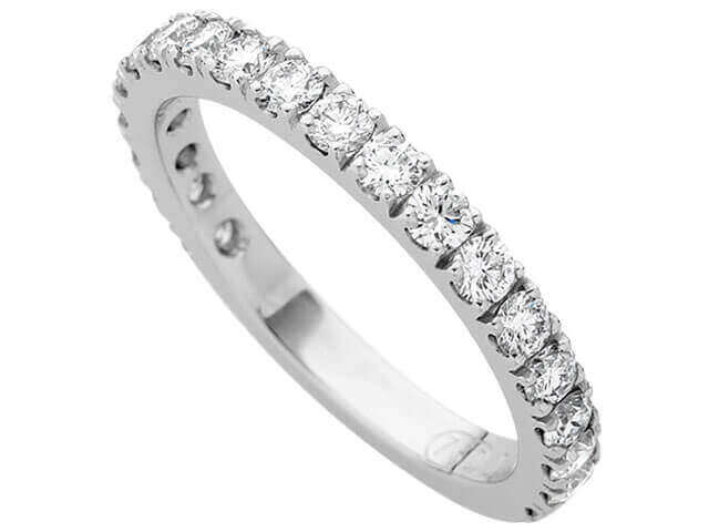 White Gold Claw Set Diamond Band C574
