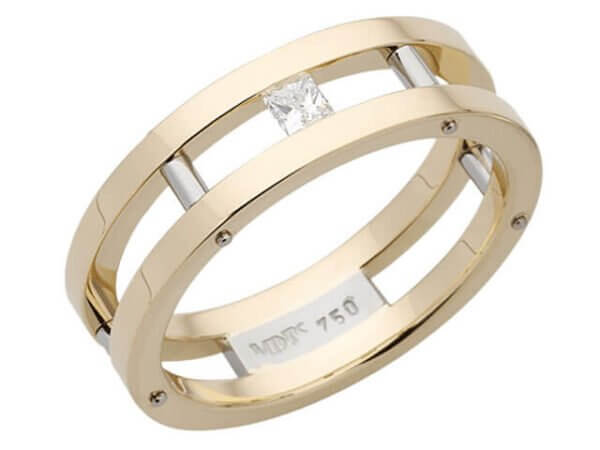 Spaced Riveted Diamond Ring C623