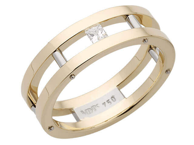 Spaced Riveted Diamond Ring C623