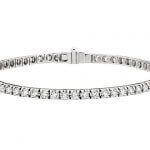 A sparkling claw set diamond tennis bracelet C926 complemented by white gold.