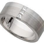 Flat Band With Channel Set Diamonds C629