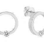 A pair of Tension Set Diamond Earrings C1101 in white gold.