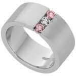 White & Pink Diamond Ring C641A