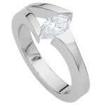 A Split Tension Set Marquise Cut Diamond Ring C652 featuring a stunning marquise cut diamond on a white gold band.