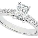 Emerald Cut Diamond Engagement Ring C996