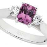 Trilogy Pink sapphire engagement ring C1217