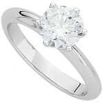 A Classic Round Solitaire Diamond Engagement Ring C691 with a round brilliant cut diamond.