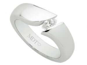 White Gold Tension Set Marquise Cut Diamond Ring C747