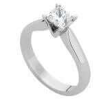 A Solitaire Princess Cut Diamond Engagement Ring C935 with a solitaire design, crafted in white gold.