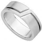 Flat Band With Patterned Grooves C929