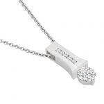 Tension set diamond necklace -Emery C1006
