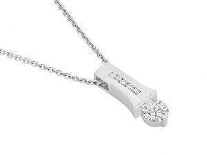 Tension set diamond necklace -Emery C1006